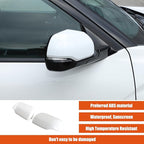 2PCS Side Door Mirror Cover for Toyota Tundra 2022-2025/ Sequoia 2023-2025, Car Exteror Rear View Mirror Housing Protector Cover Cap (Only for versions with turn signals) (White)