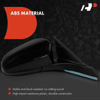 A-Premium Passenger Side Power Door Mirror - Compatible with Toyota Camry 2016 2017 - Heated Manual Folding Black Outside Rear View Mirror with Blind Spot Detection - Replace# 8790106051