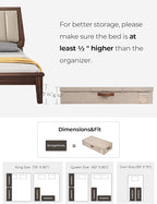 StorageWorks Under Bed Storage with Lid with Shoe Organizer for Closet