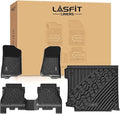 LASFIT Floor Mats & Trunk Mat for Jeep Wrangler JL 2018-2025 2026 4 Door Cargo with SUBWOOFER, All Weather TPE Custom Cargo Mat Fit for Flat Load Floor Gas Type (Not for JK/Not PHEV/Not 2-Door)