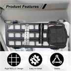Vehicle Rigid MOLLE Panel, Car Sun Visor Organizer Tactical Gear Rack, EDC Pouch Tool Holster Truck Equipment Mount Plate, Auto Interior Modular Storage Shelf Accessories (Visor Panel)