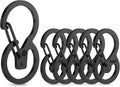KeyUnity Stainless Steel Carabiner Mini Clips, Key Holder Organizer Keychain for Keys, Flashlight, Folding Knife & Whistles