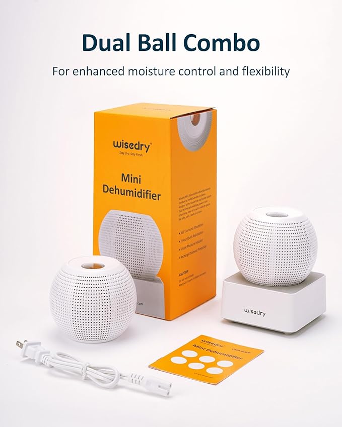 Wisedry 2 Hours Fast Rechargeable Mini Dehumidifier - Wireless Gun Safe Dehumidifier, Auto-Shutoff, Indicator Function (2