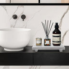 Wood Pedestal Stand for Bathroom Tray Kitchen Counter Decor Bathroom Sink Accessories Decorative Wooden Risers for Kitchen So