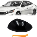 Left Driver Side Replacement Mirror Cover Compatible with Nissan Altima 2019 2020 2021 2022 2023 2024 2025 Side Rearview Mirror Cap Cover Without Turn Signal Light (Glossy Black)