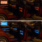 Car Interior Door LED Lighting Ambient Light Trim Strip Accessories for BMW 3 Series F30 F31 320i 328i 330i 335i 340i Door Two-Color Atmosphere Lamp Replacement Cover (Piano Black)