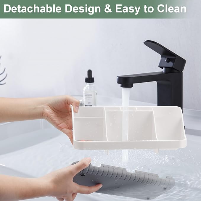 GFWARE Toothbrush Holders for Bathrooms Countertop Organizer - Kids Electric Toothbrush and Toothpaste Holder Detachable 7 Sl