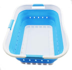 SAMMART 42L (11 gallon) Collapsible Plastic Laundry Basket - Foldable Pop Up Storage Container/Organizer - Space Saving Hampe