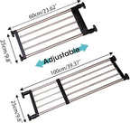 Hershii Expandable Closet Tension Shelf Rod Adjustable Metal Storage Rack Cabinet Organizer DIY Divider Separator Shelves for