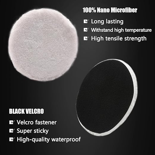 Buffing Polishing Pads, ZFE 6Pcs 5"(125mm) Waffle Foam Buffing Pads Polishing Pads Wool Pad Kit for 5Inch Backing Plate RO/DA/GA Car Polisher (7Pcs 5Inch Waffle Polishing Pad, 5 Inch (125mm))