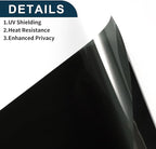 Motoforti Nano Ceramic Car Window Tint Film VLT 13% IRR 62% UVR 95% Chrome Black 5ft x 30inch Privacy Film 2mil PET 1 Pc