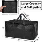 ClearSpace Oversized Moving Bags or Storage Bag – Large Moving Boxes with Backpack Straps, Zippers & Handles – Heavy-Duty Pac