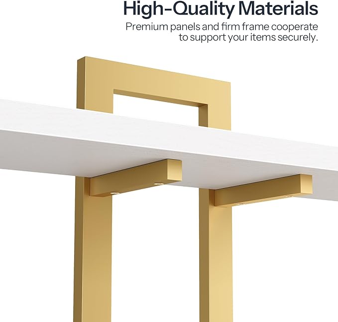 HOOBRO Floating Shelves, 15 Inch Wall Shelf Set of 2, Wall Mounted Storage Shelves 2-Tier, Hanging Bathroom Shelves, for Livi