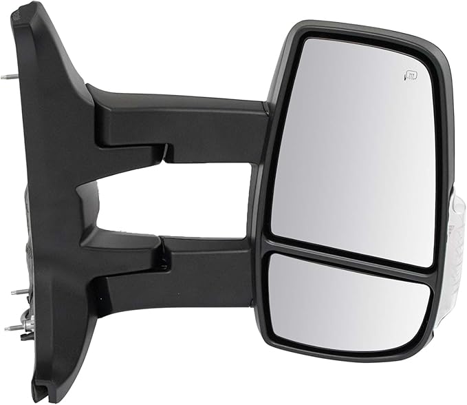 TRQ Driver & Passenger Side Mirror Set Power with Heat Compatible with 2015-2019 Ford Transit-150 Transit-250 Transit-350 Tra