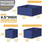 SpaceAid Drawer Organizer for Clothes, 12 Pack Dresser Drawer Organizer Bins, Closet Organizers and Storage Dividers for Clot