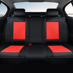 Coverado Leather Rear Seat Covers for Cars, Waterproof Back Seat Cover, Universal Automotive Seat Cushion Protector for Most 