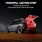 Car LED Strip Light For Trunk, 79Inch IP67 Silicone Waterproof Neon Light Strip Embedded, Flexible Cutting Universal Auto Interior Lights(Red)