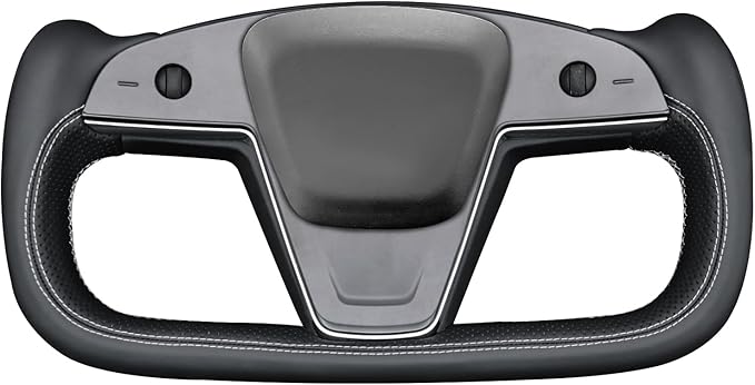 MEWANT Hand Stitched Tesla Model S Yoke Steering Wheel Cover Wrap for Tesla Model S 2021-2023 / Model X 2021-2023 Tesla Yoke Steering Wheel Accessories