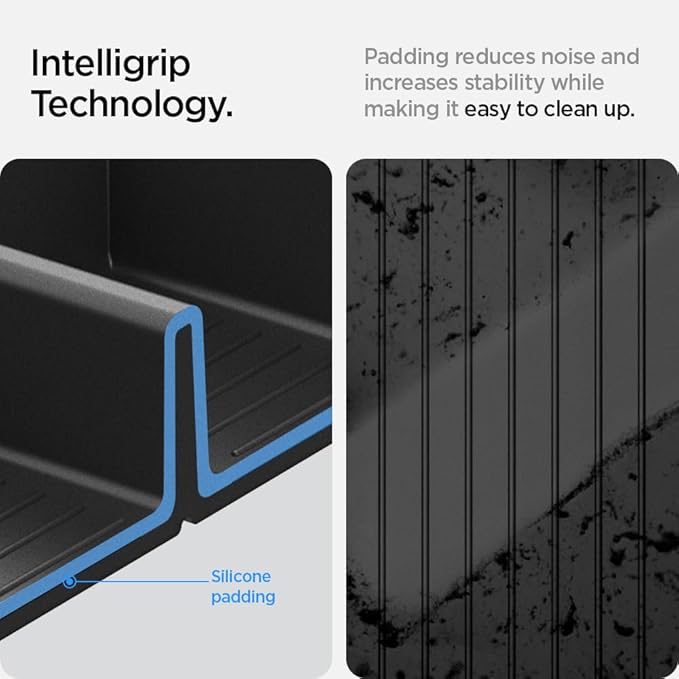 Spigen Non-Slide Center Console Organizer (Expanded Capacity) for Tesla Model Y Juniper (Only Premium & Performance 2025/26) and Model 3 Highland (Standard, Premium & Performance 2024/25/26)