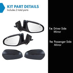 TRQ Driver & Passenger Side Power Heated Mirror Set Paint to Match with Turn Signal Compatible with 2013-2018 Toyota Avalon T
