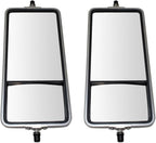 TRQ Driver and Passenger Side Mirror Assembly Set Manual Paint to Match Compatible with 00–17 Ford F-650 60–79 Chevrolet C60 