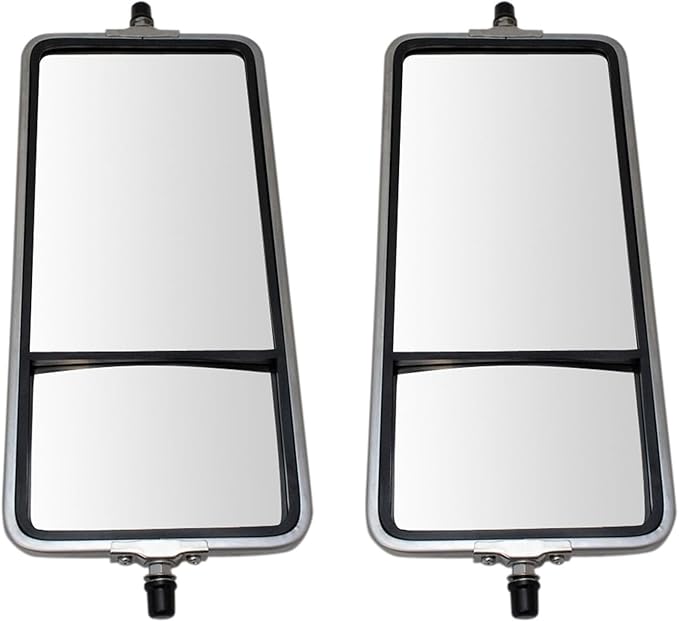 TRQ Driver and Passenger Side Mirror Assembly Set Manual Paint to Match Compatible with 00–17 Ford F-650 60–79 Chevrolet C60 
