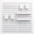 Wall-Mounted Pegboard Kit, 50.4" x 25.2" Organizer Panel – Large, Cost-Effective & Nail-Free Installation White