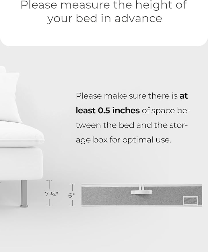 StorageWorks Black Storage Cubes with Large Under Bed Storage Containers