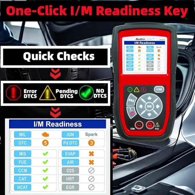 Autel AutoLink AL439 OBD2 Scanner, 2024 OBD2/EOBD Code Reader & Electrical Testing Diagnostic Scan Tool, I/M Readiness, Reads