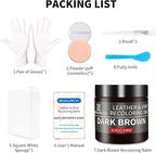 Leather Recoloring Balm,8.5oz Leather Color Restorer,Dark Brown Leather Repair kit for Furniture and Car Interior,Leather Cou