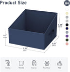 DIMJ Closet Storage Bins 10 Pack - Fabric Storage Baskets for Shelves, Collapsible Clothes Organizer with Handles, Trapezoid 