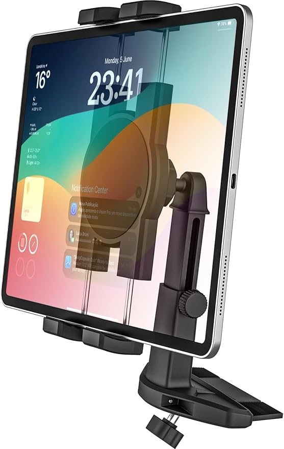 GDZN Tablet Mount for Car CD Slot - [Height Adjustable] Upgraded Car CD Player Tablet Holder with Telescopic Arm Compatible with iPad Pro 12.9 Air Mini,Galaxy Tab, Z Fold, 4.7-13'' Device