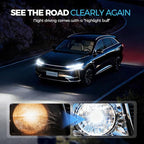 Ceramic Car Headlight Restoration Kit, 2026 Upgraded Headlight Cleaner and Restorer Kit, No Sanding Required, Restoring to Li