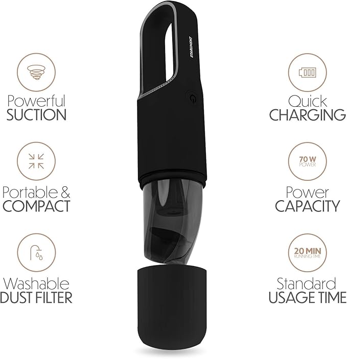 STARUMENT Portable Hand Vacuum Cleaner Handheld Cordless Cleaner for Dust Pet Hair Dirt Home Car Interior Lightweight, Easy t