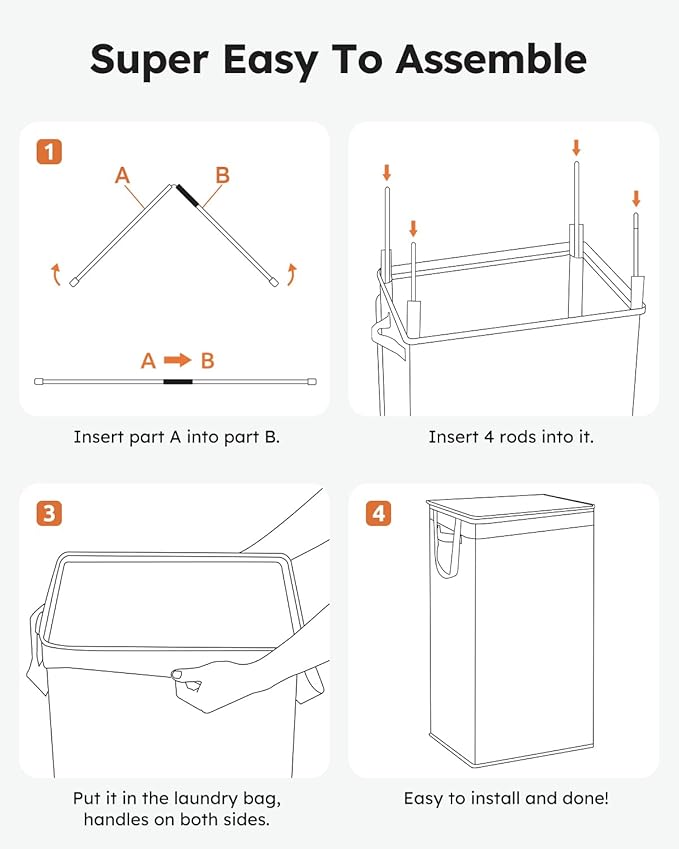 SOLEDI Laundry Hamper with Lid 100L Large & Tall Collapsible Laundry Basket, Clothes Hamper with Bag Removable Easy to Carry,
