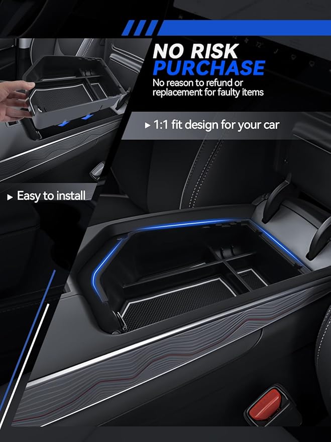 for Genesis GV70 Center Console Organizer Genesis GV70 2022-2025 Accessories Armrest Tray Middle Storage Box Insert Container Durable ABS Plastic