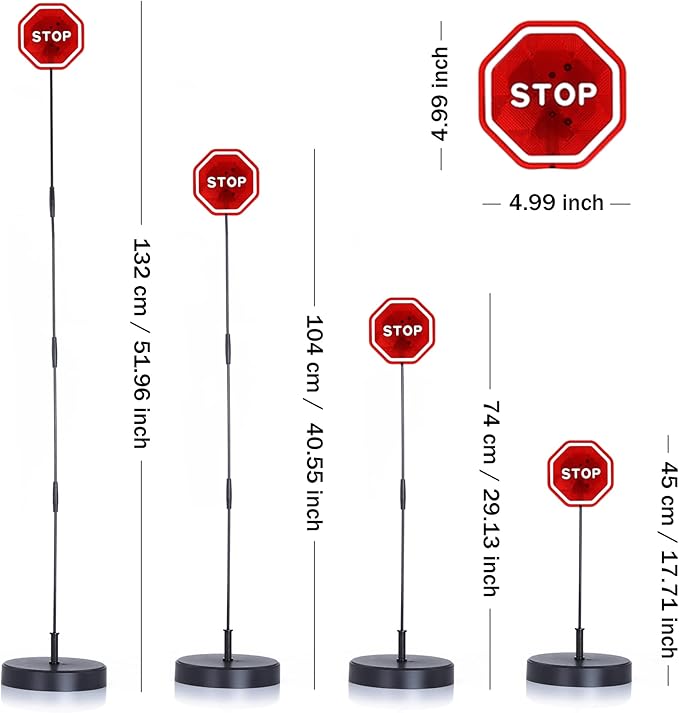 Amiss Flashing LED Stop Sign for Garage Parking Assist, Parking Stopper for Garage, Garage Car Stoppers Indicator, Parking Sensors for Vehicles, Bumper Guards Aid, Car Exterior Accessories (1-Pack)