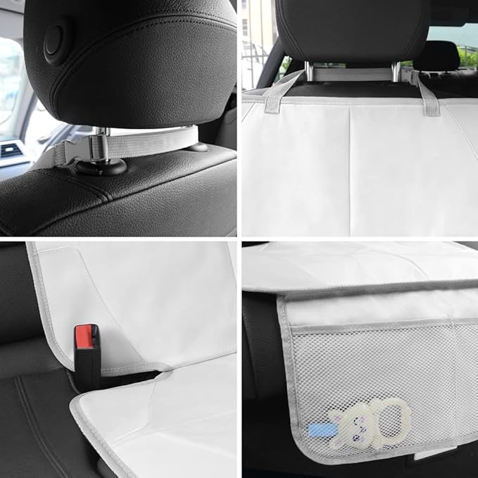 Meolsaek Car Seat Protector for Child Car Seat, Durable 600D Fabric Waterproof Car Seat Cover with Thick Pad Non-Slip Backing
