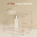 Bathroom Counter Organizer Countertop 2 Tier Storage Acrylic Corner Makeup Organizer for Perfume Stand, Vanity Holder, Dresse