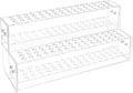 96-Slots Pen Display Stand,2-Tier Acrylic Pen Holder for Craft Shows,12mm Beadable Pens Stand Paint Brush Holder Pencil Organ