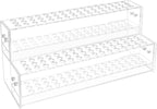 96-Slots Pen Display Stand,2-Tier Acrylic Pen Holder for Craft Shows,12mm Beadable Pens Stand Paint Brush Holder Pencil Organ