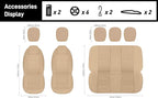 CAROMOP Faux Leather Car Seat Covers 2 Front Set,Luxury and Comfortable Seat Covers for Cars, Airbag Compatible Car Interior 