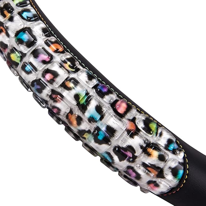 Flying Banner car Steering Wheel Cover Gel Massage Velvet Cool Warm Universal Size 15 inches SUV Truck Anti Slip Odorless Sum