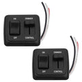 12V Rv Light Led Dimmer Switch, High Side Light Dimmer Switch for Dimmable LED Halogen- RV 12 Volt DC Toggle Switch Truck Marine and Strip Lighting (Large Slider, Black, 2 Pcs)