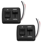 12V Rv Light Led Dimmer Switch, High Side Light Dimmer Switch for Dimmable LED Halogen- RV 12 Volt DC Toggle Switch Truck Marine and Strip Lighting (Large Slider, Black, 2 Pcs)