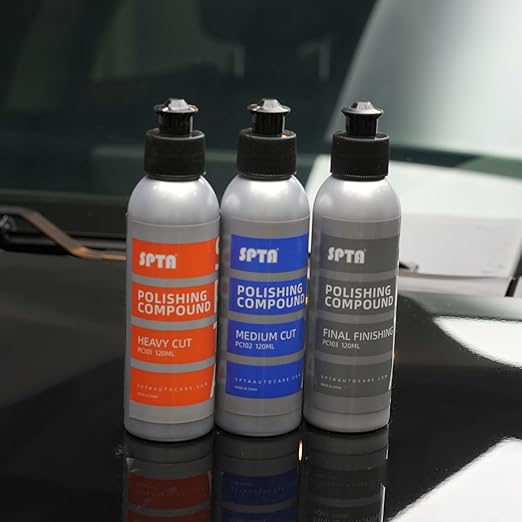 Mix Polishing Compound, SPTA 4.06oz (120ml) Polishing Compound Car Scratch & Swirl Remover Rubbing Compound & Finishing Polish Buffing Compound Swirl Remover for Cars Automotive Paint Correction