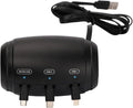 Retractable Car Backseat Charger–3-in-1 Car Backseat Charging Station, Rideshare & Private Car Essential, Fast Charge, 360° Rotating Headrest Mount – Universal USB-C/Lightning/Micro-USB for All phones