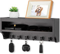 Nekon Key Holder Wall Mount, 12.8" W x 5.6" H x 3.7" D Wall Mounted Key and Mail Organizer with 6 Key Hooks, Key Racks for Ho