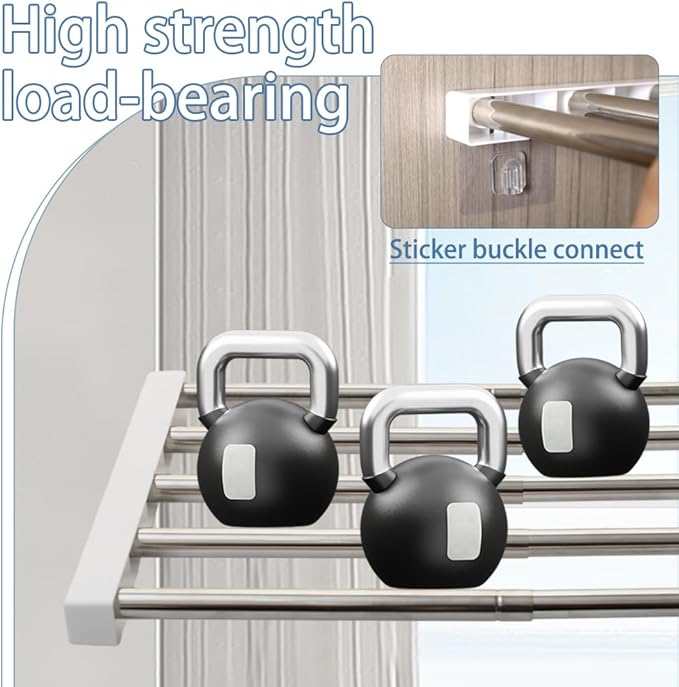 Hershii Adjustable Closet Shelf Wardrobe Rail Metal Hanging Rod Storage Rack Extendable Clothes Divider Separator Organizer f