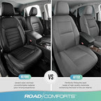Road Comforts Front Leather Mesh Car Seat Cover - Breathable & Stylish, Airbag Compatible, Universal Fit for Cars, SUVs, Truc